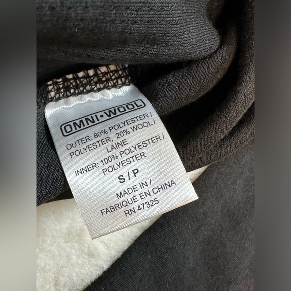 Omniwool men’s size small black long sleeve shirt layering layer s - Picture 4 of 6